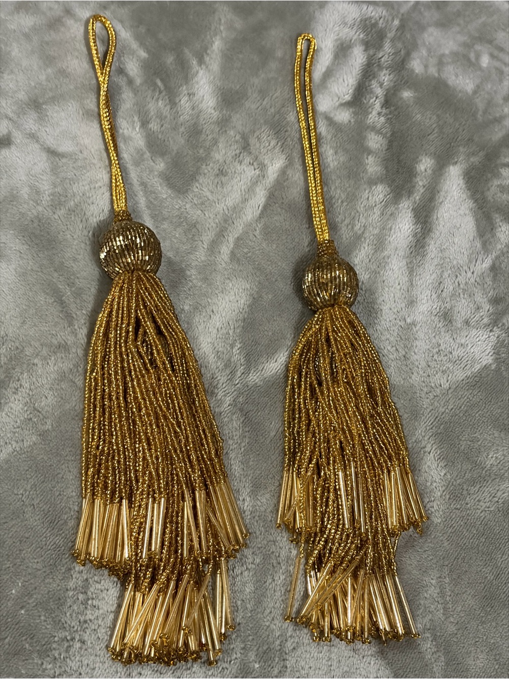 Beaded tassel curtain tie backs